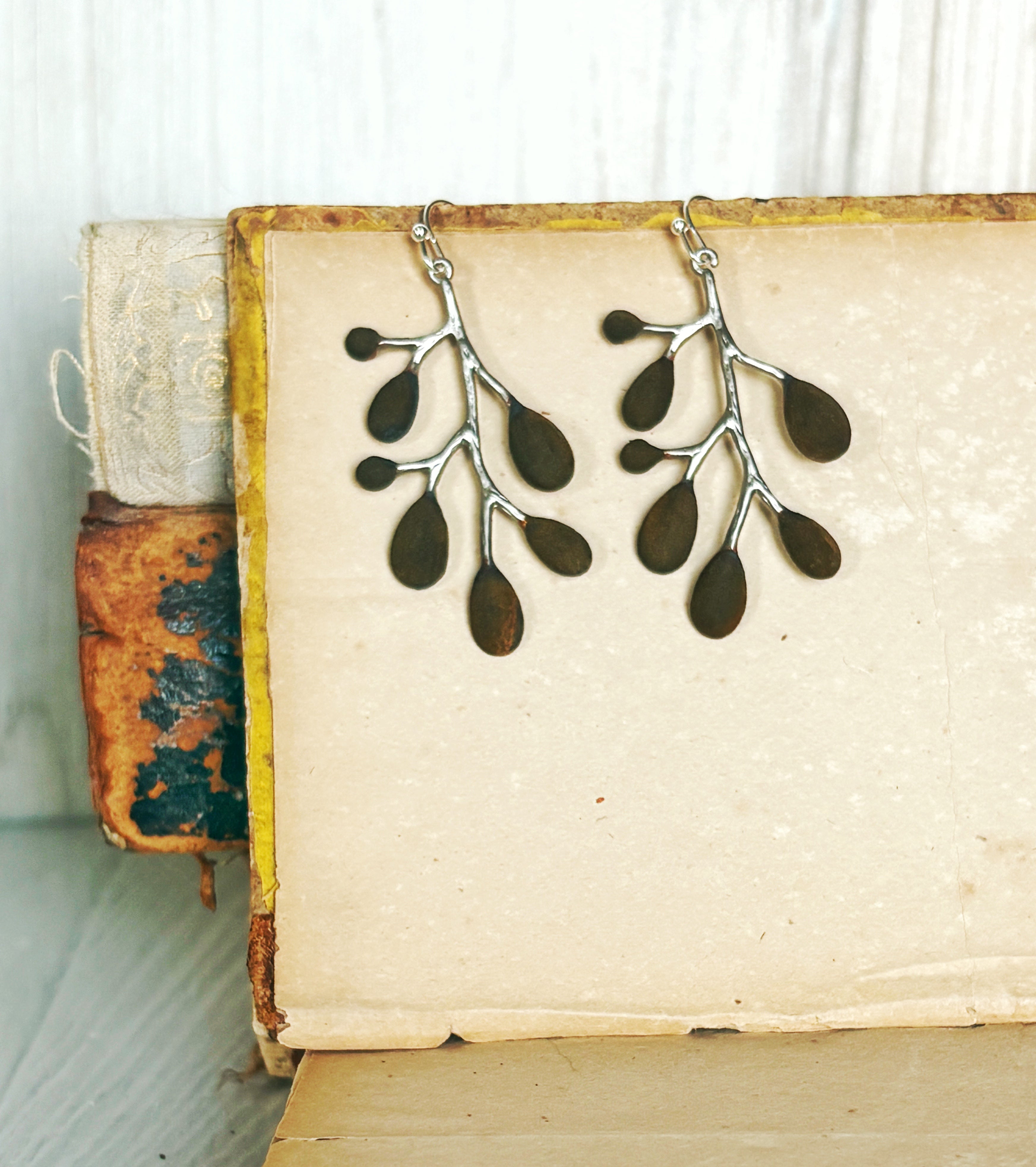 Rust Branch Earrings