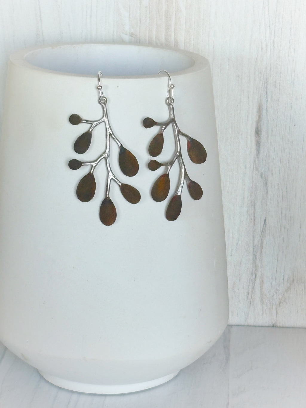 Rust Branch Earrings