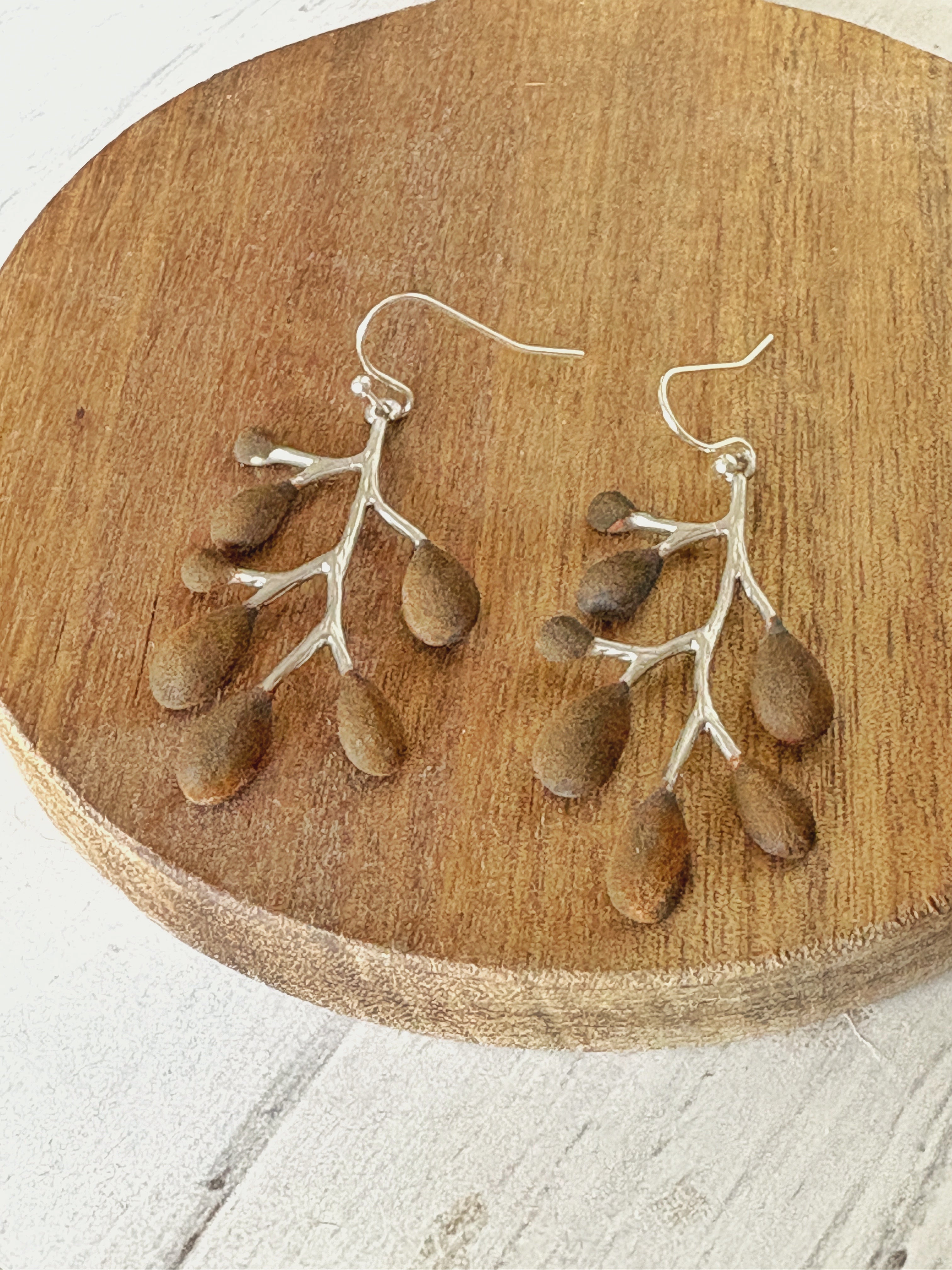 Rust Branch Earrings