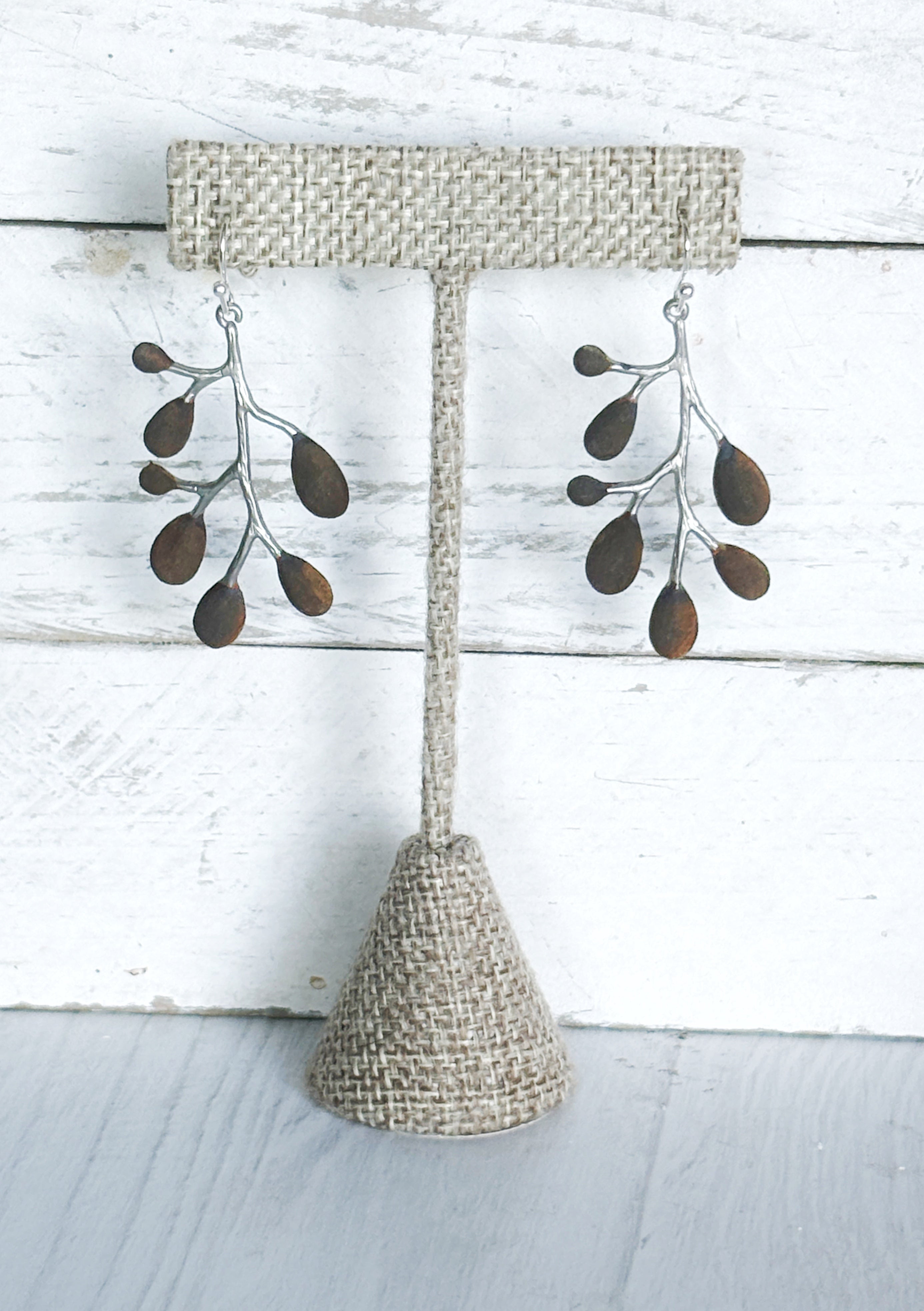 Rust Branch Earrings