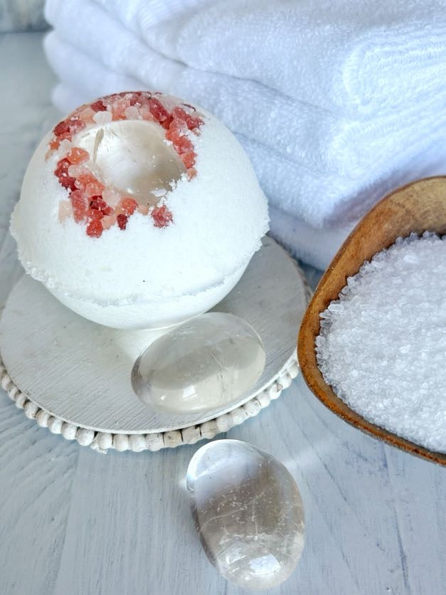 Crystal Quartz & Himalayan Salt Bath Bomb