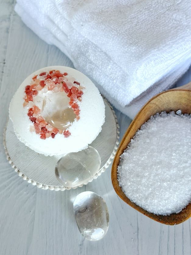Crystal Quartz & Himalayan Salt Bath Bomb