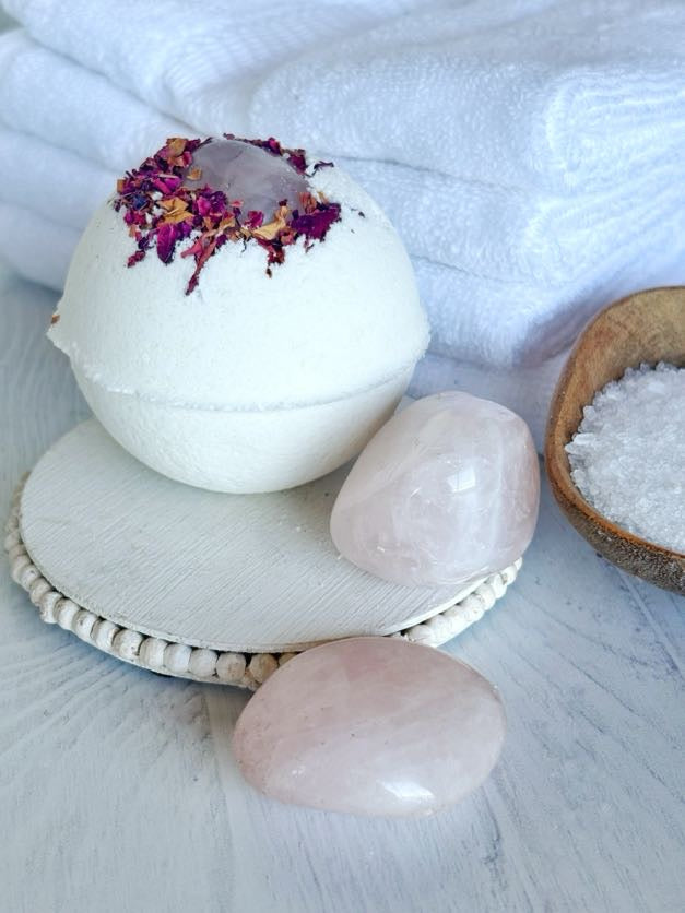 Rose Quartz & Rose Bath Bomb