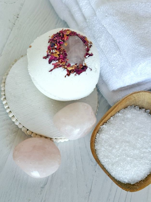 Rose Quartz & Rose Bath Bomb
