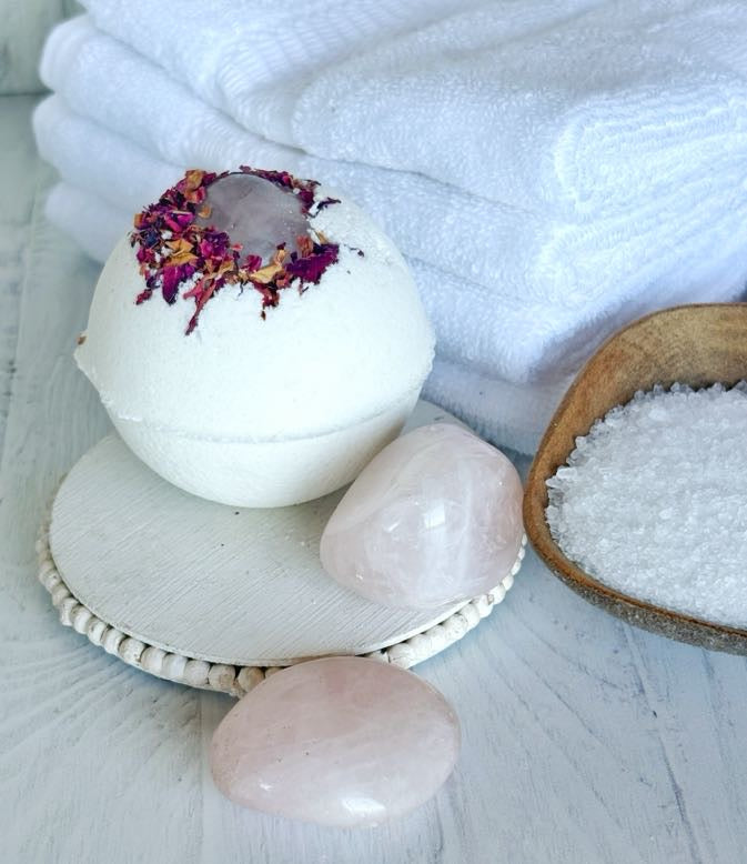 Rose Quartz & Rose Bath Bomb