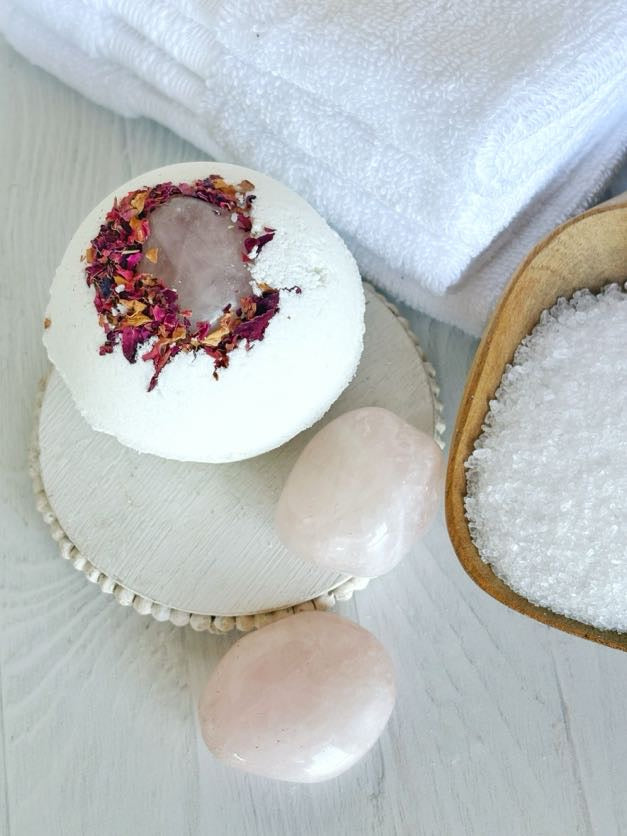 Rose Quartz & Rose Bath Bomb