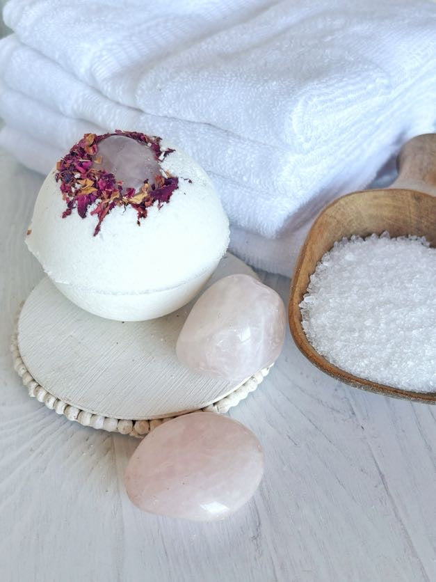 Rose Quartz & Rose Bath Bomb