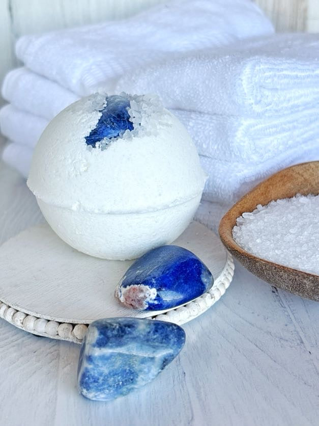 Sodalite & Mediterranean Sea Salt Bath Bomb