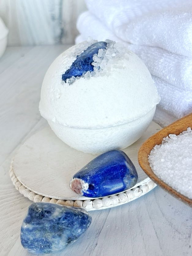 Sodalite & Mediterranean Sea Salt Bath Bomb