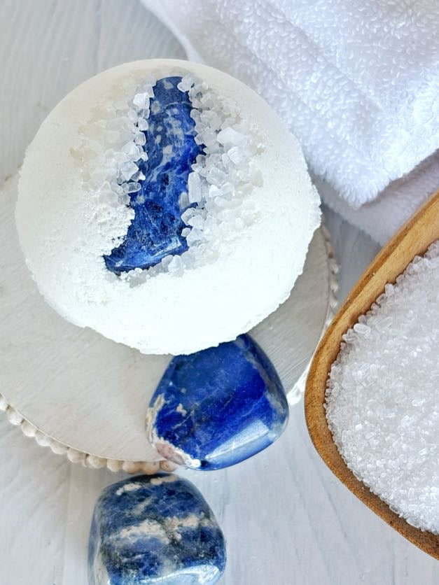 Sodalite & Mediterranean Sea Salt Bath Bomb