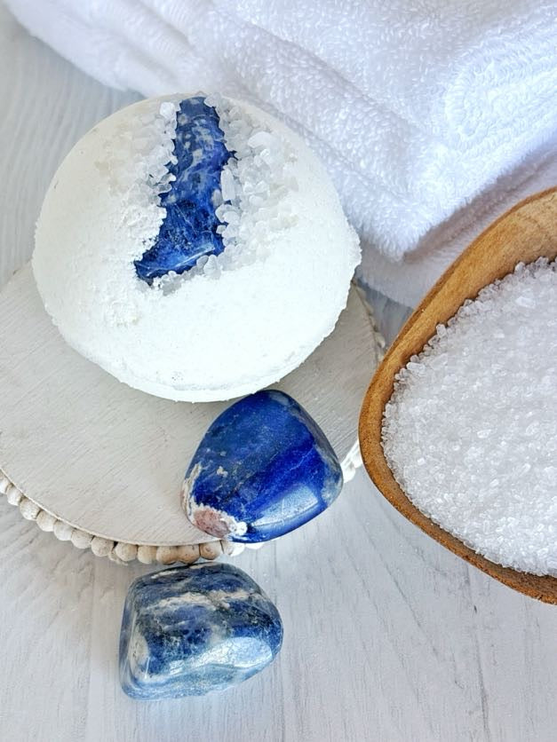 Sodalite & Mediterranean Sea Salt Bath Bomb