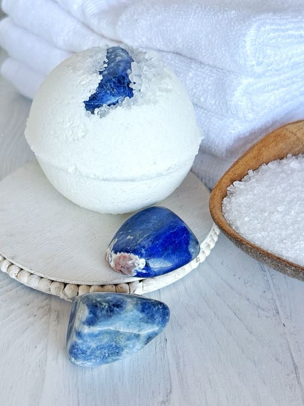 Sodalite & Mediterranean Sea Salt Bath Bomb